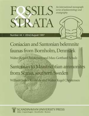 Coniacian and Santonian Belemnite Faunas from Bornholm Denmark/Santonian to Maastrichtian Ammonites from Scania, Southern Sweden de WK Christensen