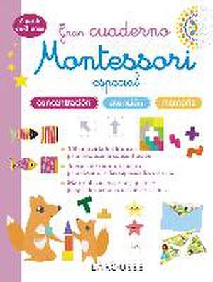 Gran cuaderno Montessori especial concentración, atención y memoria. A partir de 3 años