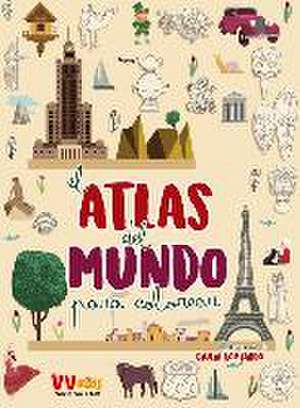 Atlas del mundo para colorear (vvkids) de Giulia Lombardo