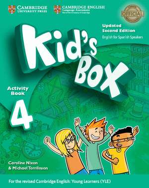 Kid's Box Level 4 Activity Book with CD ROM and My Home Booklet Updated English for Spanish Speakers de Caroline Nixon