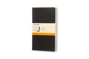 Moleskine Ruled Cahier L - Black Cover (3 Set) de Moleskine