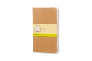 Moleskine Plain Cahier L - Kraft Cover (3 Set) de Moleskine