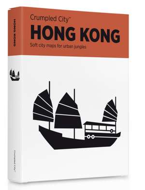 Hong Kong Crumpled City Map de Emanuele Pizzolorusso