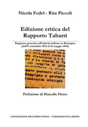 EDIZIONE CRITICA DEL RAPPORTO TABARRI de Nicola Fedel