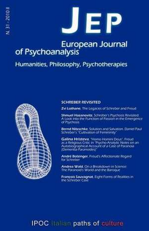 Jep European Journal of Psychoanalysis 31 de Sergio Benvenuto