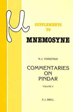 Commentaries on Pindar de W J Verdenius