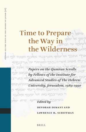 Time to Prepare the Way in the Wilderness: Papers on the Qumran Scrolls by Fellows of the Institute for Advanced Studies of The Hebrew University, Jerusalem, 1989-1990 de Lawrence Schiffman