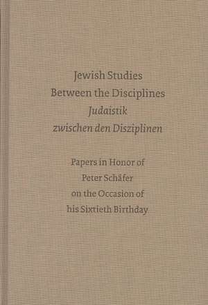 Jewish Studies Between the Disciplines / Judaistik zwischen den Disziplinen: Papers in Honor of Peter Schäfer on the Occasion of His 60th Birthday de Klaus Herrmann