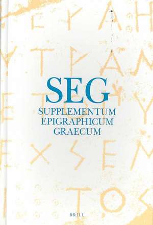 Supplementum Epigraphicum Graecum, Volume XXXV (1985) de H. W. Pleket