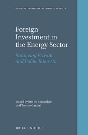 Foreign Investment in the Energy Sector: Balancing Private and Public Interests de Eric De Brabandere