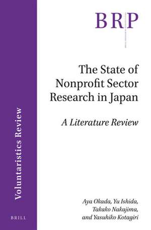 The State of Nonprofit Sector Research in Japan: A Literature Review de Aya Okada