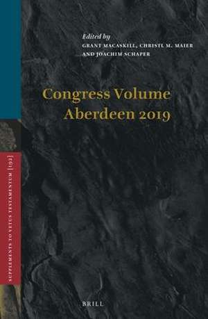 Congress Volume Aberdeen 2019 de Grant Macaskill