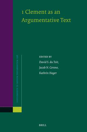 1 Clement as an Argumentative Text de David du Toit