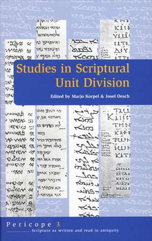 Studies in Scriptural Unit Division de M.C.A. Korpel