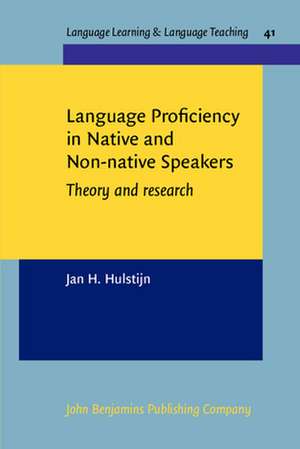 Language Proficiency in Native and Non-native Speakers de Jan H. (University of Amsterdam) Hulstijn