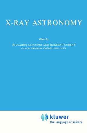 X-Ray Astronomy de R. Giacconi