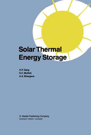 Solar Thermal Energy Storage de H.P. Garg