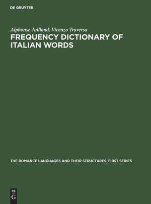 Frequency Dictionary of Italian Words de Alphonse Juilland