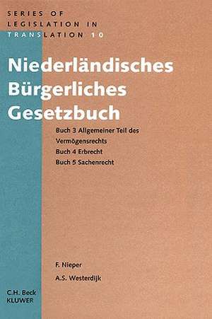 Niederlandisches Burgerliches Gesetzbuch, Buch 3 Allgemeiner Teil de Nieper