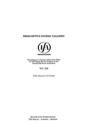 Ifa: Presumptive Income Taxation de International Fiscal Associaiton (IFA)