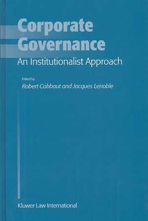 Corporate Governance: An Institutionalist Approach de Cobbaut