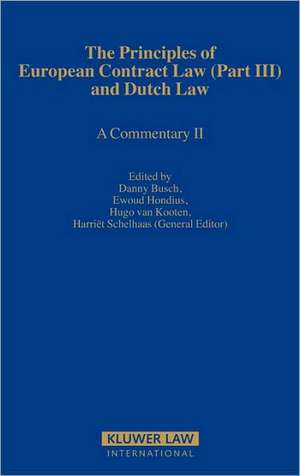 Principles of European Contract Law and Dutch Law (Part III). a Commentary II de Schelhaas