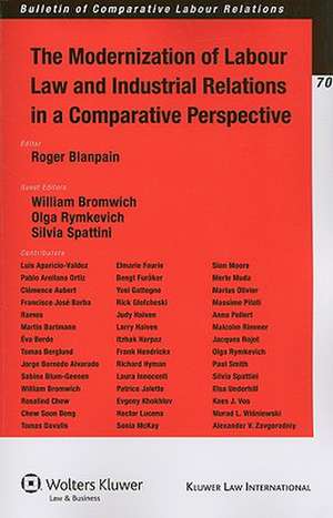 The Modernization of Labour Law and Industrial Relations in a Comparative Perspective de Roger Blanpain