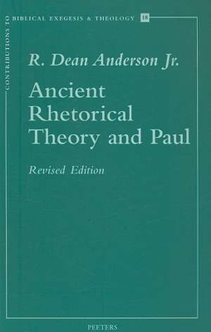 Ancient Rhetorical Theory and Paul de R. Dean Anderson