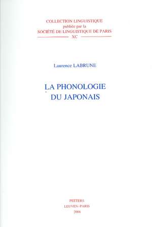 La Phonologie Du Japonais de L. Labrune