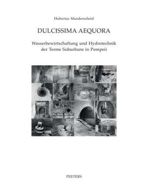 Dulcissima Aequora: Wasserbewirtschaftung Und Hydrotechnik Der Terme Suburbane in Pompeii de Hubertus Manderscheid