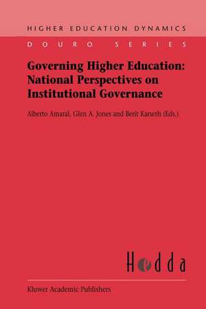 Governing Higher Education: National Perspectives on Institutional Governance de Alberto Amaral