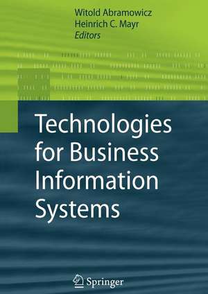 Technologies for Business Information Systems de Witold Abramowicz