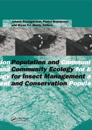 Population and Community Ecology for Insect Management and Conservation de J. Baumgartner