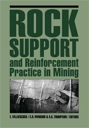 Rock Support and Reinforcement Practice in Mining de A.G. Thompson