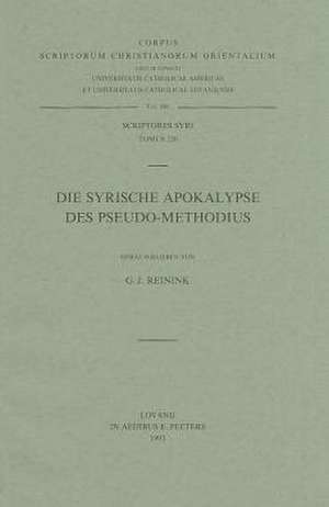 Die Syrische Apokalypse Des Pseudo-Methodius: T. de Pseudo-Methodiu