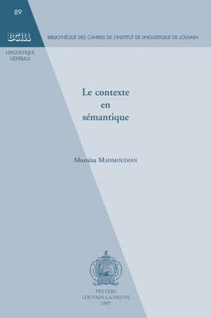 Le Contexte En Semantique de Morteza Mahmoudian