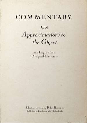 Commentary on Approximations to the Object de Pedro Bernstein