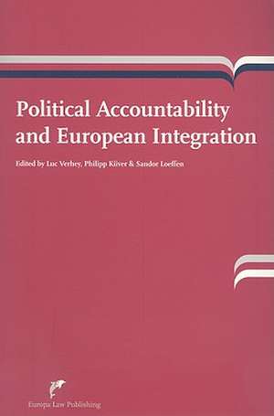 Political Accountability and European Integration de Luc Verhey