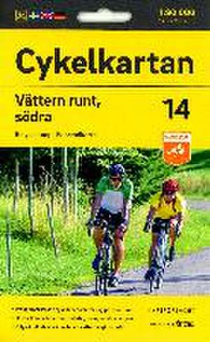 Cykelkartan Blad 14 Vättern runt, södra delen 1:90000