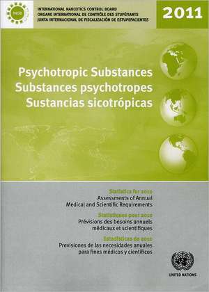 Psychotropic Substances/Substances Psychotropes/Sustancias Sicotropicas: Assessments of Annual Medical and Scientif IC Requiremen de United Nations