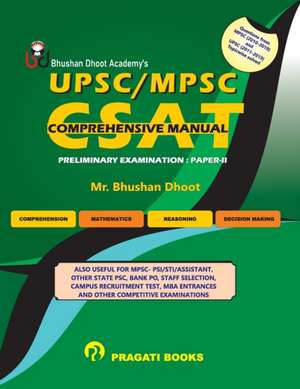 UPSC/MPSC CSAT COMPREHENSIVE MANUAL de Bhushan Dhoot