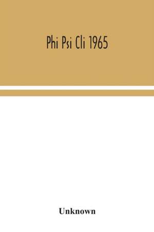 Phi Psi Cli 1965 de Unknown