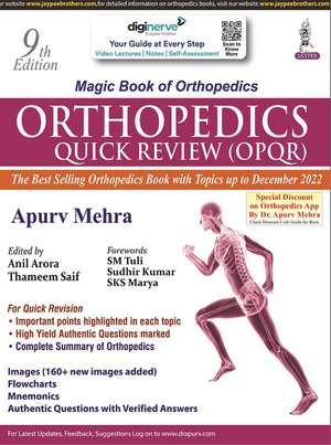 Orthopedics Quick Review (OPQR) de Apurv Mehra