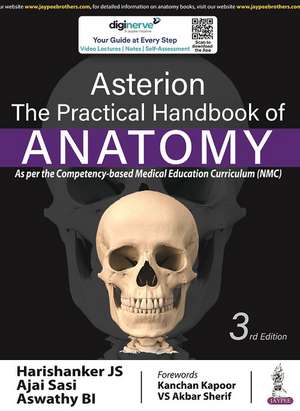 Asterion: The Practical Handbook of Anatomy de Harishanker JS