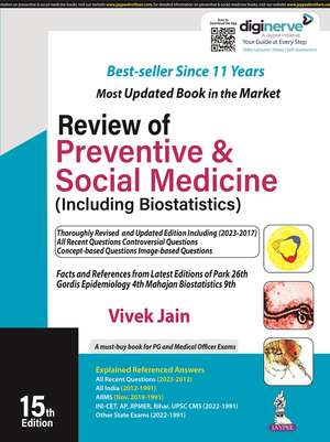 Review of Preventive & Social Medicine (Including Biostatistics) de Vivek Jain