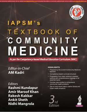 Textbook of Community Medicine de Rashmi Kundapur