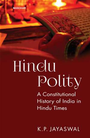 Hindu Polity de K P Jayaswal
