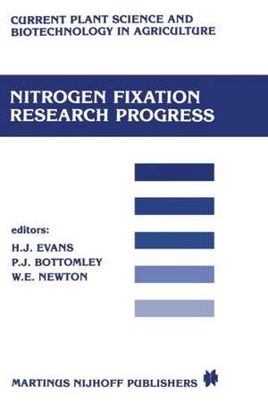 Nitrogen fixation research progress: Proceedings of the 6th international symposium on Nitrogen Fixation, Corvallis, OR 97331, August 4–10, 1985 de H.J. Evans