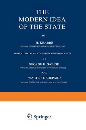 The Modern Idea of the State de H. Krabbe