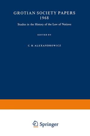 Studies in the History of the Law of Nations de Charles Henry Alexandrowicz